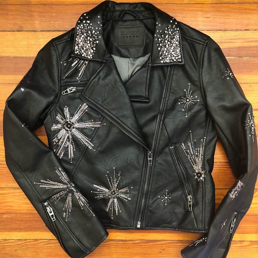 Blank NYC Ladies Faux Leather Jacket - XS